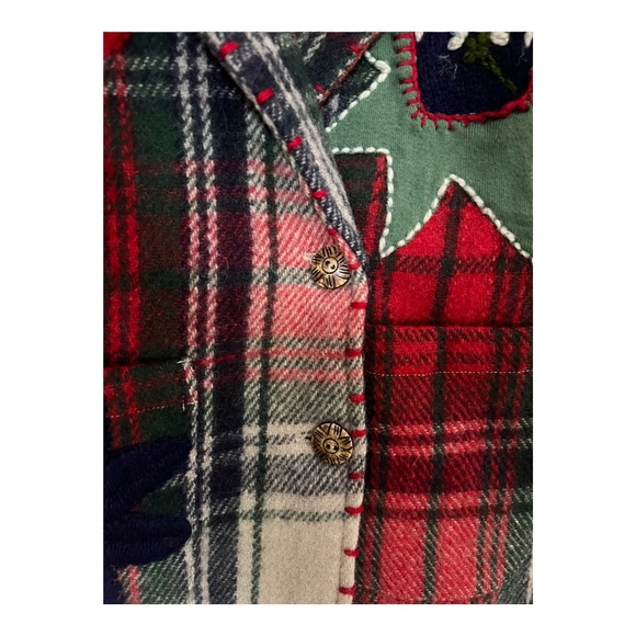 Vintage Sandy Starkman Wool Blazer Embroidery & Patches Small - Picture 2 of 6